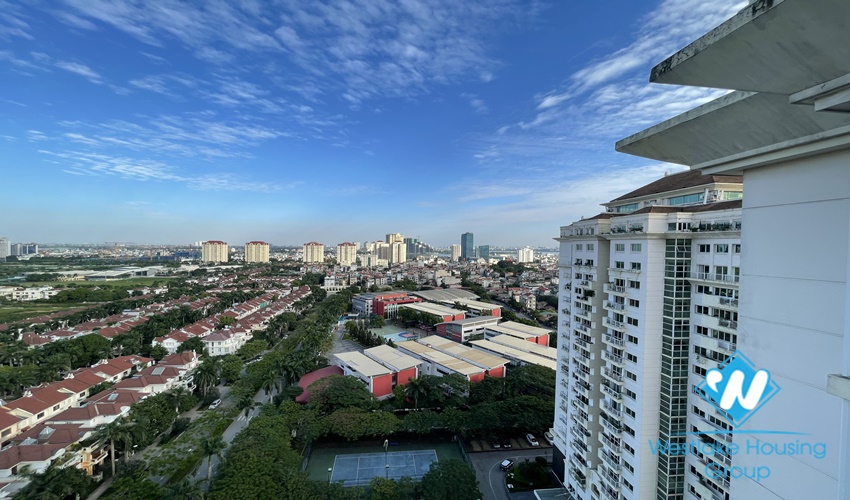 High floor apartment fully furnished new modern four bedrooms for rent E4 ciputra